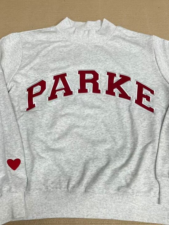 Parke Tops - PARKE Grey Mock Neck Sweatshirt